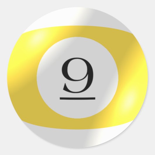 Aufkleber - Billard - 9 Ball (Vorderseite)