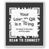 Aufkleber - BLACK - QR - PURE Collection (Vorderseite)