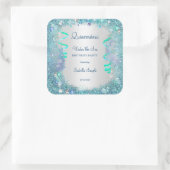 Aufkleber Blau unter dem Meer Quinceanera 15. Part (Tasche)