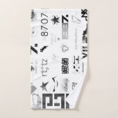 Aufkleber [BLK/GRY] Badhandtuch Set (Handtuch)