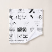 Aufkleber [BLK/GRY] Badhandtuch Set (Waschlappen)