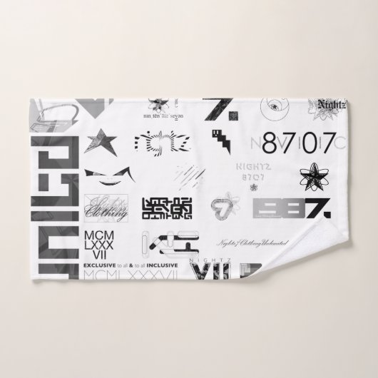 Aufkleber [BLK/GRY] Badhandtuch Set (Handtuch)