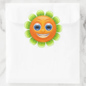 Aufkleber/Blume Runder Aufkleber (Tasche)