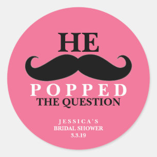 Aufkleber   Brautparty - Er Poppte die ?