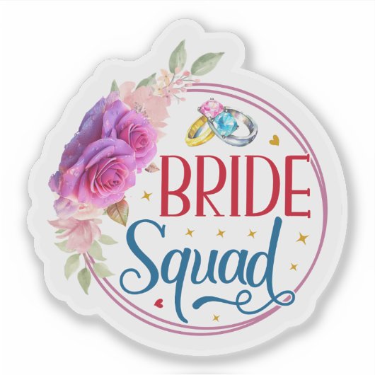 Aufkleber "Bride Squad" (Vorderseite)