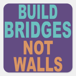 Aufkleber "Bridges Not Walls bauen"
