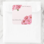 Aufkleber, Buchzeichen, Pfirsiche, Pfannkuchen, Ba Quadratischer Aufkleber (Tasche)