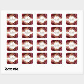 Aufkleber - Cherry Red Gold Monogramm (Blatt)