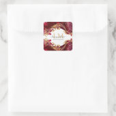Aufkleber - Cherry Red Gold Monogramm (Tasche)