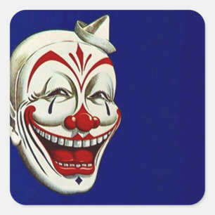 Aufkleber Clown Farbe Make-up Spaß Glücklicher Aus
