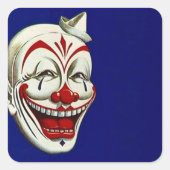 Aufkleber-Clown-Farben-Make-upspaß-glücklicher Quadratischer Aufkleber (Vorderseite)