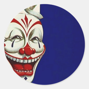 Aufkleber Clown Gemaltes Gesicht Spaß Fröhlicher A