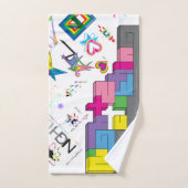 Aufkleber [CMYK/RNBW] Handtuch Badhandtuch Set (Handtuch)