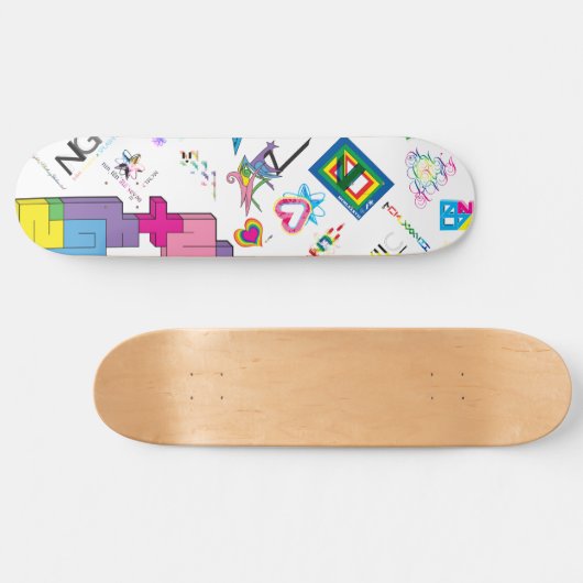 Aufkleber [CMYK/RNBW] Skateboard (Horizontal)