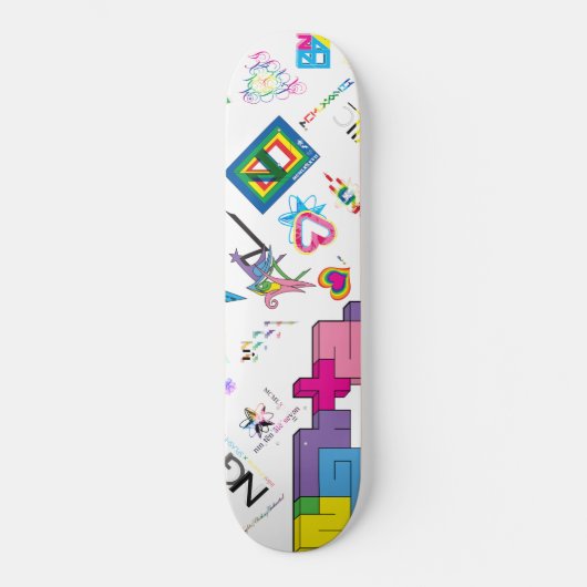 Aufkleber [CMYK/RNBW] Skateboard (Vorderseite)