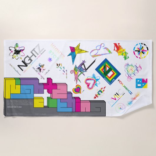 Aufkleber [CMYK/RNBW] Strandtuch (Vorderseite)