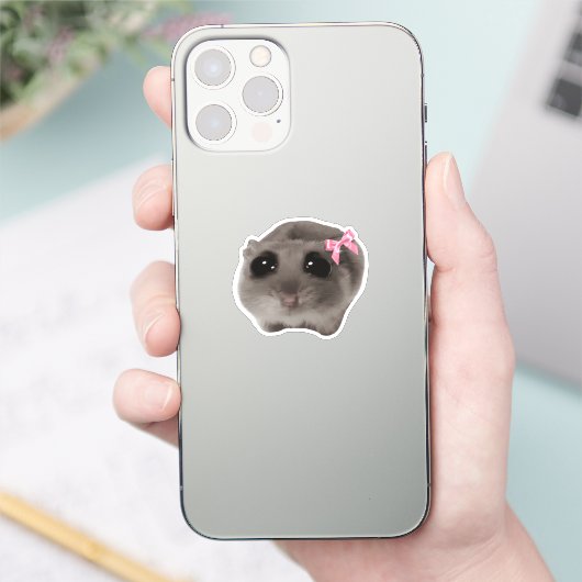 Aufkleber Coquette Sad Hamster Meme (Telefon)