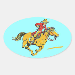 Aufkleber Cowboy Pferd Rodeo Reiter Rennen Barrel
