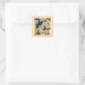 Aufkleber - cremig gelbe Rosen in Spitzen (Tasche)