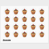 Aufkleber/Cupcake Runder Aufkleber (Blatt)