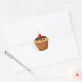Aufkleber/Cupcake Runder Aufkleber (Umschlag)