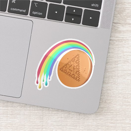 Aufkleber Dalgona, Dreiländerschmelze (Detail)