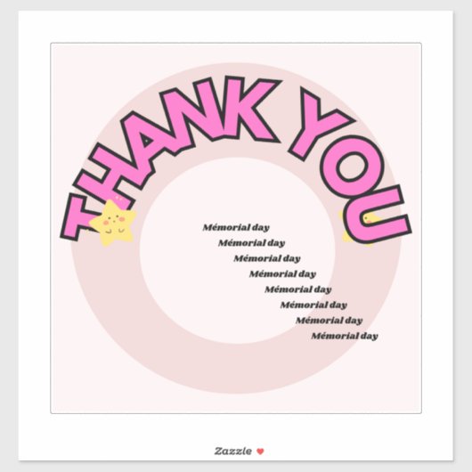 Aufkleber Danke zum Gedenktag (Blatt)