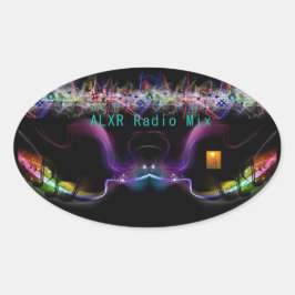 Aufkleber-Decal-Radio-Logo Ovaler Aufkleber