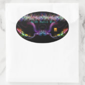 Aufkleber-Decal-Radio-Logo Ovaler Aufkleber (Tasche)