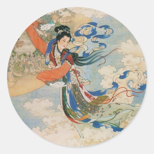 Aufkleber der Chinesischen Moon Goddess (Vorderseite)