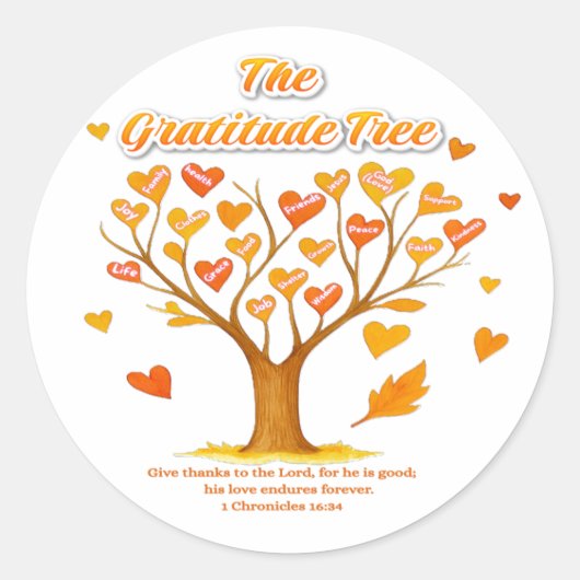 Aufkleber "Der Dankeschön-Baum" (Vorderseite)