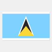Aufkleber der Flagge St. Lucia (Vorderseite)