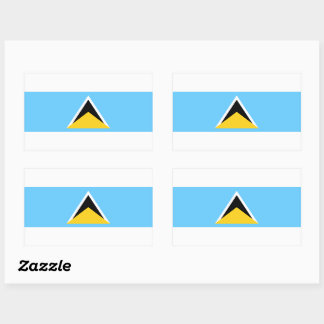 Aufkleber der Flagge St. Lucia