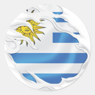 Aufkleber der klassischen Flagge der Uruguay-Runde
