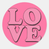 Aufkleber der Liebe in Rosa (Vorderseite)