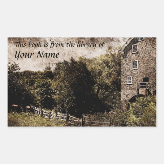 Aufkleber der pastoralen Bibliothek Buchzeichen (Vorderseite)