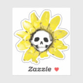 Aufkleber der Schädelblume (Blatt)