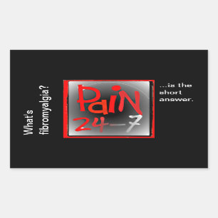 Aufkleber der Schmerz 24/7 - chronische