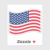 Aufkleber der Vintagen Flagge der USA (Blatt)