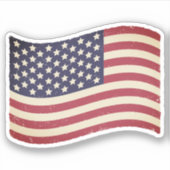 Aufkleber der Vintagen Flagge der USA (Vorderseite)