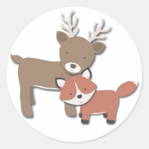 Aufkleber der Waldfreund-{Rotwild u. Fox}