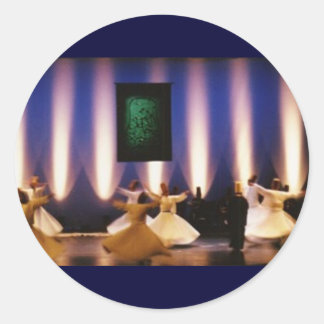 Aufkleber, dervisch, türkisch, spirituell islam runder aufkleber