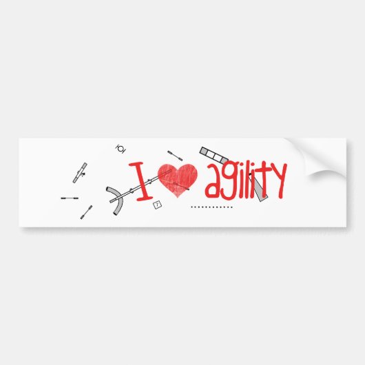 Aufkleber des Agility-I <3 Autoaufkleber (Vorne)