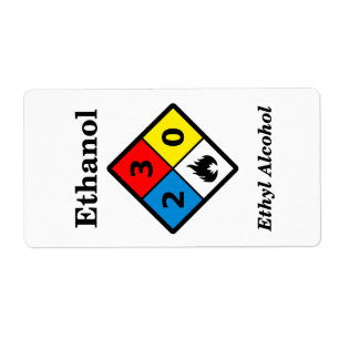 Aufkleber des Äthanol-MSDS