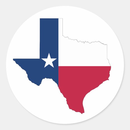 Aufkleber des Bundesstaates Texas (Vorderseite)