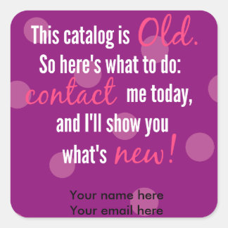 Aufkleber des Katalogwechseletiketts