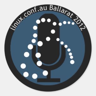 Aufkleber des Lautsprecher-LCA2012 mit Text