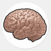 Aufkleber des menschlichen Gehirns (Vorderseite)