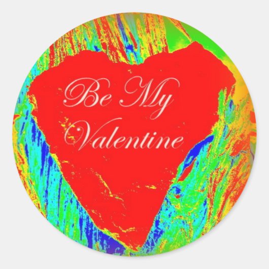 Aufkleber des roten Herzens (Vorderseite)