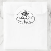 Aufkleber - die ersten 60 Meilen (Tasche)